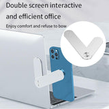 Darrahopens Electronics > Computer Accessories > Laptop Stands Side Mount Clip Phone Holder for Laptop Adjustable Portable Screen Bracket - Black