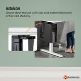 Darrahopens Electronics > Computer Accessories > Laptop Stands Tooleroo Under Desk CPU Holder PC Mount - Adjustable 360 Degree Rotation Rack