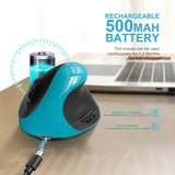 Darrahopens Electronics > Computer Accessories > Mouse & Accessories Blue Ergonomic Wireless Vertical Mouse (Small Hand-Friendly): USB-C Rechargeable, 2.4G 3-DPI, Reduce Wrist Strain (Right-Handed)