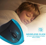 Darrahopens Electronics > Computer Accessories > Mouse & Accessories Blue Ergonomic Wireless Vertical Mouse (Small Hand-Friendly): USB-C Rechargeable, 2.4G 3-DPI, Reduce Wrist Strain (Right-Handed)