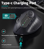 Darrahopens Electronics > Computer Accessories > Mouse & Accessories Ergonomic Vertical Mouse - 2.4G/Bluetooth Multi-Mode, LED Display, 57-Degree Angle, & 400mAh Battery(Beige)