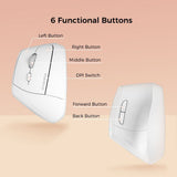 Darrahopens Electronics > Computer Accessories > Mouse & Accessories Ergonomic Vertical Mouse - Multi-Device Bluetooth5.0 & 2.4G Wireless, Adjustable DPI, Silent Click(black)