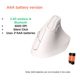 Darrahopens Electronics > Computer Accessories > Mouse & Accessories Ergonomic Vertical Mouse - Multi-Device Bluetooth5.0 & 2.4G Wireless, Adjustable DPI, Silent Click(pale pinkish gray)