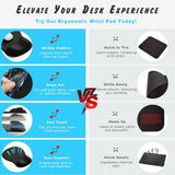 Darrahopens Electronics > Computer Accessories > Mouse & Accessories Gel Wrist Rest Mouse Pad - Ergonomic Office Mouse Pad with Wrist Support - Non-Slip, Design Desktop Accessory Pad for Home & Game Decoration (01 Black)
