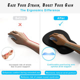 Darrahopens Electronics > Computer Accessories > Mouse & Accessories Gel Wrist Rest Mouse Pad - Ergonomic Office Mouse Pad with Wrist Support - Non-Slip, Design Desktop Accessory Pad for Home & Game Decoration (01 Black)