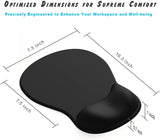 Darrahopens Electronics > Computer Accessories > Mouse & Accessories Gel Wrist Rest Mouse Pad - Ergonomic Office Mouse Pad with Wrist Support - Non-Slip, Design Desktop Accessory Pad for Home & Game Decoration (01 Black)