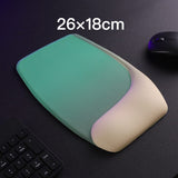 Darrahopens Electronics > Computer Accessories > Mouse & Accessories Green and White Comfortable Memory Foam Wrist Rest Set – Ergonomic Mouse Pad & Keyboard Hand Support for Office and Home Use