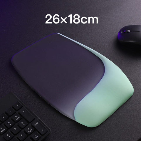 Darrahopens Electronics > Computer Accessories > Mouse & Accessories Purple and Green Comfortable Memory Foam Wrist Rest Set – Ergonomic Mouse Pad & Keyboard Hand Support for Office and Home Use