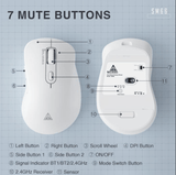 Darrahopens Electronics > Computer Accessories > Mouse & Accessories SM66 Dual Mode Wireless Gaming Mouse, Rechargeable RGB Ergonomic Mice with Adjustable DPI ,white
