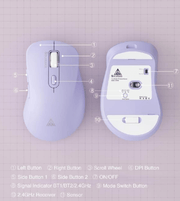 Darrahopens Electronics > Computer Accessories > Mouse & Accessories SM68 Dual Mode Wireless Gaming Mouse, Rechargeable RGB Ergonomic Mice with Adjustable DPI ,purple