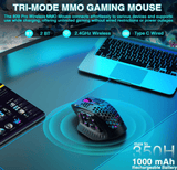 Darrahopens Electronics > Computer Accessories > Mouse & Accessories SM809pro Tri-Mode MM0 Wireless Gaming Mouse, Adjustable DPI RGB Backlight,black