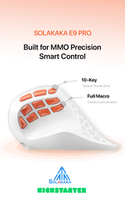 Darrahopens Electronics > Computer Accessories > Mouse & Accessories SOLAKAKA E9 Pro Vertical MMO Mouse Tri-Mode 36000 DPI 8000Hz PAW3395 In Australia - Darrahopens