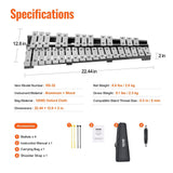 Darrahopens Electronics > Computer Accessories > Mouse & Accessories VEVOR 32 Note Glockenspiel Xylophone Bell Kit, Percussion Instrument with Mallets, Drum Sticks and Carrying Bag, Professional Glockenspiel Xylophone Percussion Instrument Set for Adults & Students