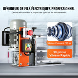 Darrahopens Electronics > Computer Accessories > Mouse & Accessories VEVOR Automatic Wire Stripping Machine, 0.06''-1.57'' Electric Motorized Cable Stripper, 750 W, 98 ft/min Wire Peeler with Visible Stripping Depth Reference, 10 Channels for Scrap Copper Recycling