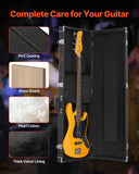 Darrahopens Electronics > Computer Accessories > Mouse & Accessories VEVOR Bass Guitar Hard Case, 1220 mm Rectangular Guitar Hard Case, With Lock Latch Keys Handle, PVC Padding Soft Lining Water-Resistant Hard Shell Guitar Case, for 990-1180 mm Bass Guitars, Black