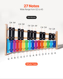 Darrahopens Electronics > Computer Accessories > Mouse & Accessories VEVOR Glockenspiel Xylophone, 27 Notes, Professional Xylophone Percussion Instrument, with Colorful Metal Keys, Includes 4 Mallets, Carrying Bag, Beginner Musical Instrument Kit for Adults and Kids