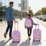 Darrahopens Electronics > Computer Accessories > Mouse & Accessories VEVOR Kids Luggage Set, 2 Piece, 45.7 cm Hardside Rolling Wheels Suitcase with Hard-Shell Backpack, Unicorn Kids Carry on Luggage Set, Holiday Birthday Present for Girls & Boys, Airline Approved