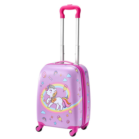Darrahopens Electronics > Computer Accessories > Mouse & Accessories VEVOR Kids Luggage Set, 2 Piece, 45.7 cm Hardside Rolling Wheels Suitcase with Hard-Shell Backpack, Unicorn Kids Carry on Luggage Set, Holiday Birthday Present for Girls & Boys, Airline Approved