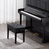 Darrahopens Electronics > Computer Accessories > Mouse & Accessories VEVOR Piano Bench, Keyboard Piano Chair with 19.3"-22.8" Adjustable Height, Padded Cushion, Storage Compartment for Music Books, Heavy Duty Wooden Piano Stool Seat, for Vanity, Living Room, Bedroom