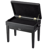Darrahopens Electronics > Computer Accessories > Mouse & Accessories VEVOR Piano Bench, Keyboard Piano Chair with 19.3"-22.8" Adjustable Height, Padded Cushion, Storage Compartment for Music Books, Heavy Duty Wooden Piano Stool Seat, for Vanity, Living Room, Bedroom