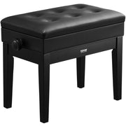 Darrahopens Electronics > Computer Accessories > Mouse & Accessories VEVOR Piano Bench, Keyboard Piano Chair with 19.3"-22.8" Adjustable Height, Padded Cushion, Storage Compartment for Music Books, Heavy Duty Wooden Piano Stool Seat, for Vanity, Living Room, Bedroom