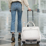 Darrahopens Electronics > Computer Accessories > Mouse & Accessories VEVOR Rolling Laptop Bag, Fits Up to 15.6 Inch Laptop, Wheeled Briefcase, Roller Computer Tote Bag with 2 Fixed Wheels & Telescoping Handle, Laptop Case for Work Travel Business Office, Women Men