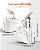 Darrahopens Electronics > Computer Accessories > Mouse & Accessories VEVOR Rolling Laptop Bag, Fits Up to 15.6 Inch Laptop, Wheeled Briefcase, Roller Computer Tote Bag with 2 Fixed Wheels & Telescoping Handle, Laptop Case for Work Travel Business Office, Women Men