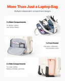 Darrahopens Electronics > Computer Accessories > Mouse & Accessories VEVOR Rolling Laptop Bag, Fits Up to 15.6 Inch Laptop, Wheeled Briefcase, Roller Computer Tote Bag with 2 Fixed Wheels & Telescoping Handle, Laptop Case for Work Travel Business Office, Women Men