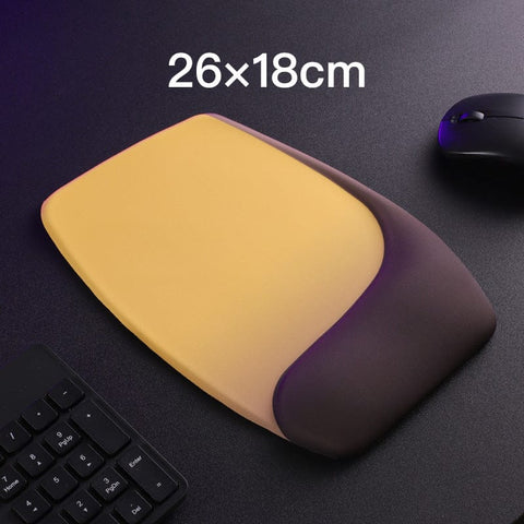 Darrahopens Electronics > Computer Accessories > Mouse & Accessories Yellow Comfortable Memory Foam Wrist Rest Set – Ergonomic Mouse Pad & Keyboard Hand Support for Office and Home Use