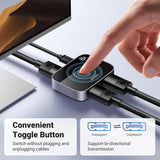 Darrahopens Electronics > Computer Accessories UGREEN 15708 2-in-1 DisplayPort Switch 8K DP 1.4 Bidirectional Display Port Splitter