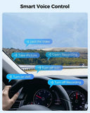 Darrahopens Electronics > Computer Accessories > Webcams 12" Black Dual 4K+1080P Rear View Mirror Dash Cam with WiFi 6, GPS, Night Vision, 64GB