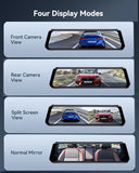 Darrahopens Electronics > Computer Accessories > Webcams 12" Black Rear View Mirror Dash Cam with 4K Front and 1080P Rear, GPS, WiFi6