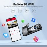 Darrahopens Electronics > Computer Accessories > Webcams 2 Channel 4K Dashcam with 1080P, 5G WiFi, GPS, Parking Monitor, Voice Control, Free 64GB TF Card In Australia - Darrahopens