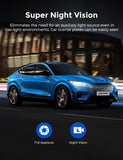 Darrahopens Electronics > Computer Accessories > Webcams 3.19" Black IPS Dual Dash Cam with 4K+1080P, 5G WiFi, GPS, Night Vision & Free 64GB Card