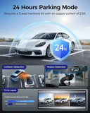 Darrahopens Electronics > Computer Accessories > Webcams 3 Channel Dash Cam in Black with WiFi, GPS, 4K+1080P+2.5K, 64GB Card, Parking Mode