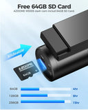 Darrahopens Electronics > Computer Accessories > Webcams 4K Black Dash Cam with 5.8GHz WiFi, GPS, Front & Rear Recording, 24-Hour Parking Mode, 64GB Card In Australia - Darrahopens
