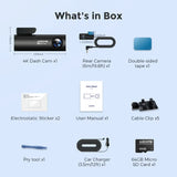 Darrahopens Electronics > Computer Accessories > Webcams 4K Dual Dash Cam Black with 5G WiFi, GPS, Front and Rear, 24H Parking Mode, Free 64GB SD Card In Australia - Darrahopens