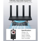 Darrahopens Electronics > Computers & Tablets > Desktops & Accessories 120mm 12V PC Case Fan - Adjustable Wind Speed, AC 220V - 240V Fan, 2750RPM, Laptop PC Fan for TV, Radio, Router