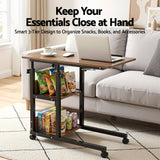 Darrahopens Electronics > Computers & Tablets > Desktops & Accessories Artiss 3 Tier Adjustable Laptop Desk Tiltable Mobile Side Table Wheels