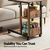 Darrahopens Electronics > Computers & Tablets > Desktops & Accessories Artiss 3 Tier Adjustable Laptop Desk Tiltable Mobile Side Table Wheels