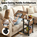 Darrahopens Electronics > Computers & Tablets > Desktops & Accessories Artiss 3 Tier Adjustable Laptop Desk Tiltable Mobile Side Table Wheels