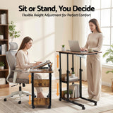 Darrahopens Electronics > Computers & Tablets > Desktops & Accessories Artiss 3 Tier Adjustable Laptop Desk Tiltable Mobile Side Table Wheels