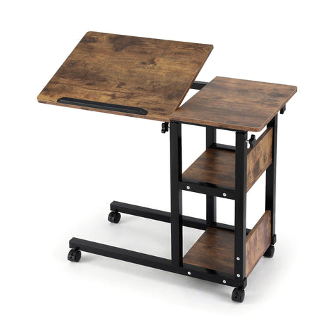 Darrahopens Electronics > Computers & Tablets > Desktops & Accessories Artiss 3 Tier Adjustable Laptop Desk Tiltable Mobile Side Table Wheels