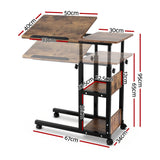 Darrahopens Electronics > Computers & Tablets > Desktops & Accessories Artiss 3 Tier Adjustable Laptop Desk Tiltable Mobile Side Table Wheels
