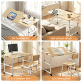 Darrahopens Electronics > Computers & Tablets > Desktops & Accessories Artiss Mobile Laptop Desk Overbed Table Adjustable Computer Stand Bedside Cart