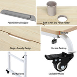 Darrahopens Electronics > Computers & Tablets > Desktops & Accessories Artiss Mobile Laptop Desk Overbed Table Adjustable Computer Stand Bedside Cart