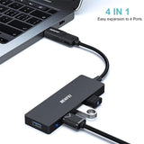 Darrahopens Electronics > Computers & Tablets > Desktops & Accessories BENFEI 000291BK 4-Port USB 3.0 Ultra Flat Data Hub, USB C Hub with 4 Ports USB 3.0 Adapter