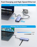 Darrahopens Electronics > Computers & Tablets > Desktops & Accessories BENFEI 000359GY  11-in-1 USB C Hub Triple Display Docking Station Dual HDMI, VGA, 3xUSB 3.0, 10Gbps