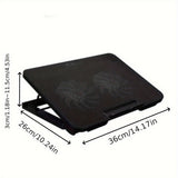 Darrahopens Electronics > Computers & Tablets > Desktops & Accessories **Fully Compatible Laptop Stand｜Dual-Fan Cooling + Ergonomic Angle Adjustment, All-in-One Portable Design for Work, Gaming, and Entertainment**
