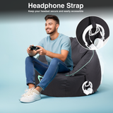 Darrahopens Electronics > Computers & Tablets > Desktops & Accessories Laser Gaming Bean Bag with Pocket & Headphone Strap